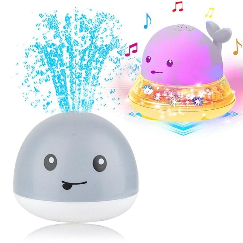 Baby Bathroom Bath Electric Induction Whale Spray Small Toy