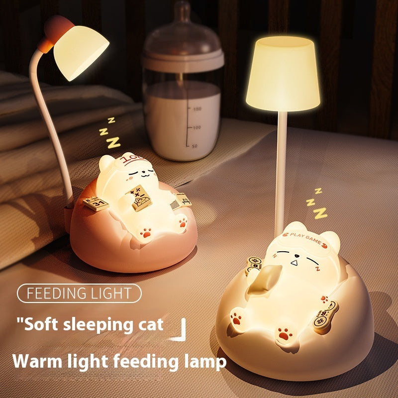 Sleeping Cat Small Night Lamp